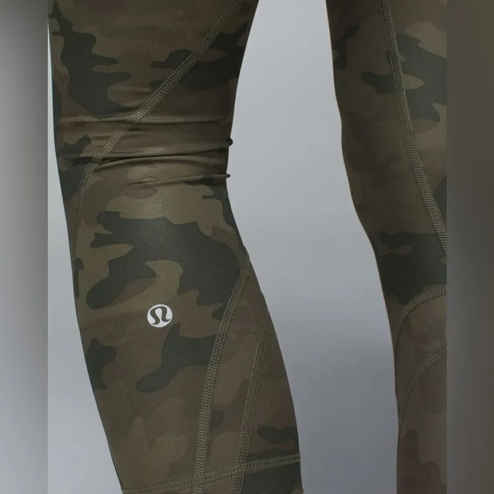 Lululemon Run: Inspire Crop II *All Luxtreme Savasana Camo Fatigue Green 4
